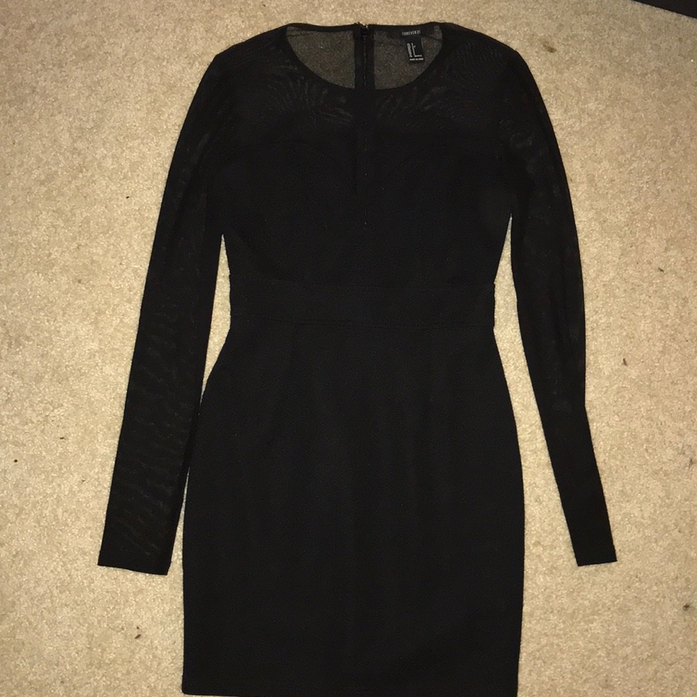 Black long sleeved dress